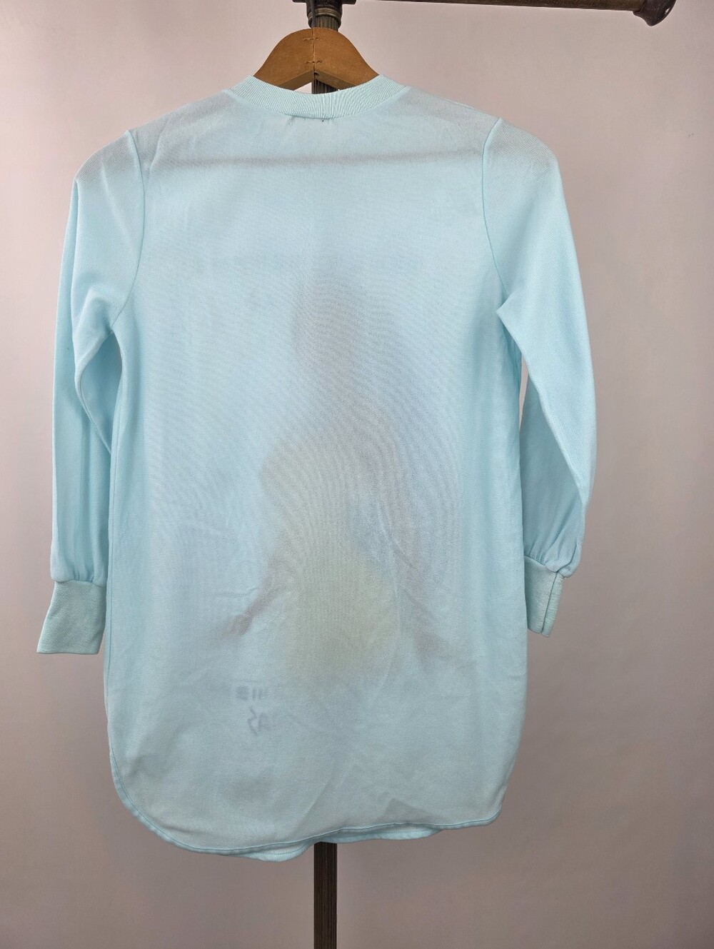 Disney Pocahontas Vintage 90's Kids Light Blue Long Sleeve Sleepwear Nightgown L - Picture 8 of 11